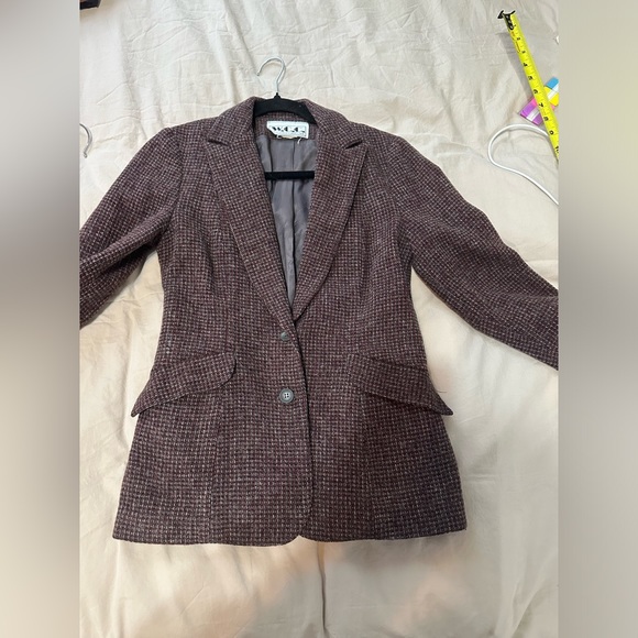 Vintage purple wool blazer - Picture 2 of 7